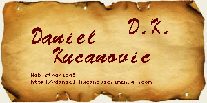 Daniel Kucanović vizit kartica